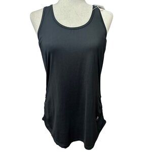 Icyzone Shirt Women L NWT Black Tank Top Activewear Workout Racerback Sleeveless